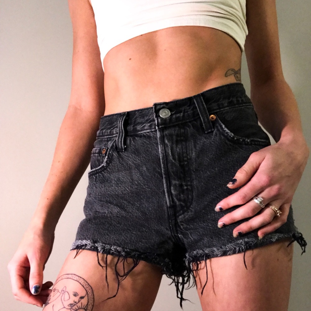 Black Levi Jean Shorts
